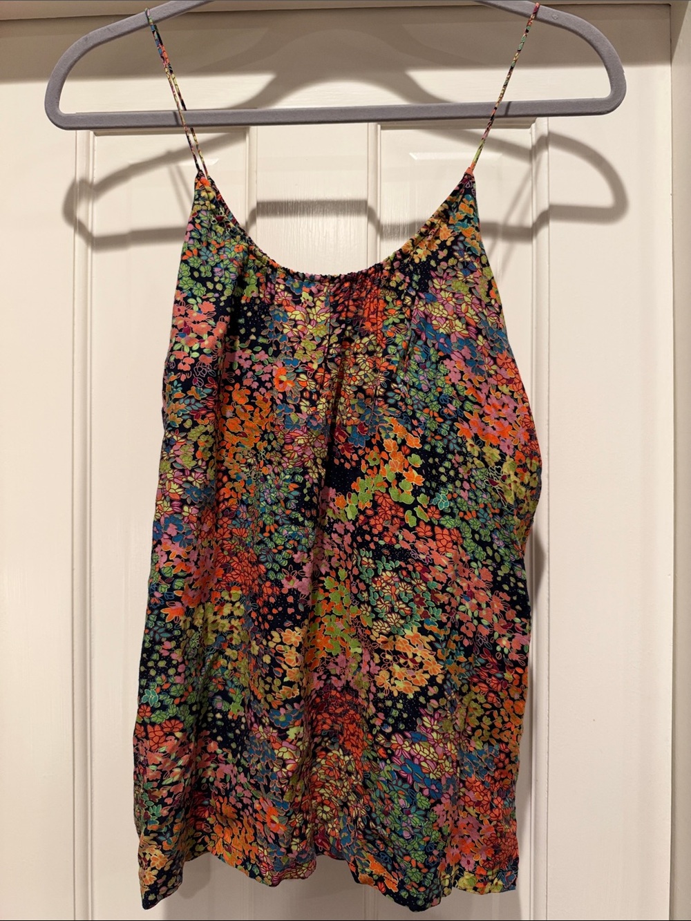 Tucker Floral Multicolor Spaghetti-Strap Cami Top